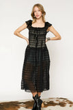 Umgee Sheer Lace Ruffled Cap Sleeve Cover Up