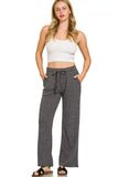 Zenana Ribbed Drawstring Lounge Pants