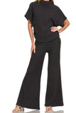 Zenana Wide Leg Flare Sweater Pants