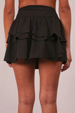 VERY J Riffled Tiered Layers Activewear Skirt with Shorts
