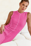 Contrast Stitching Maxi Tank Dress