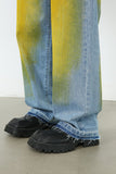 Men's Contrast Baggy Jeans