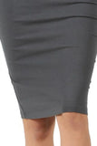 Zenana Premium Cotton Basic Knee Skirt