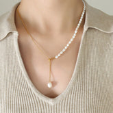 18K Gold-Plated Pearl Necklace