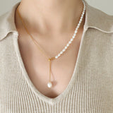 18K Gold-Plated Pearl Necklace