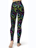 Abstract Print High Waist Active Leggings