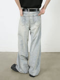 Men's Wide Leg Jeans with Pockets