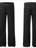 Men's Straight Leg Jeans with Pockets