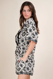 VERY J Plus Size Tropical Printed Shirt Top & Shorts Set