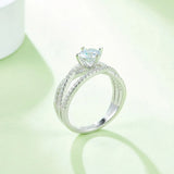1 Carat Moissanite 925 Sterling Silver Ring