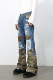 Men's Distressed Camouflage Jeans