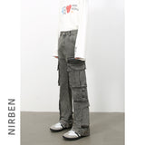 Men's Mid Rise Jeans with Cargo Pockets