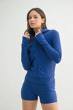 MONO B Ribbed Long Sleeve Hoodie
