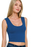 Zenana Double Layered Cropped Tank Top