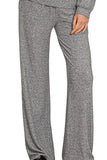 Zenana Soft Melange Long Sleeve Tee & Pants Set