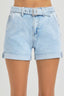 RISEN Full Size High Rise Belted Roll Up Shorts Plus Size