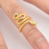 925 Sterling Silver Snake Shape Ring