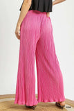 Umgee Wide Leg Textured Pants