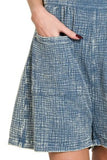 Zenana Woven Double Gauze Acid Washed Romper