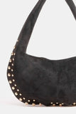 Fame Metallic Studded Faux Suede Hand Bag