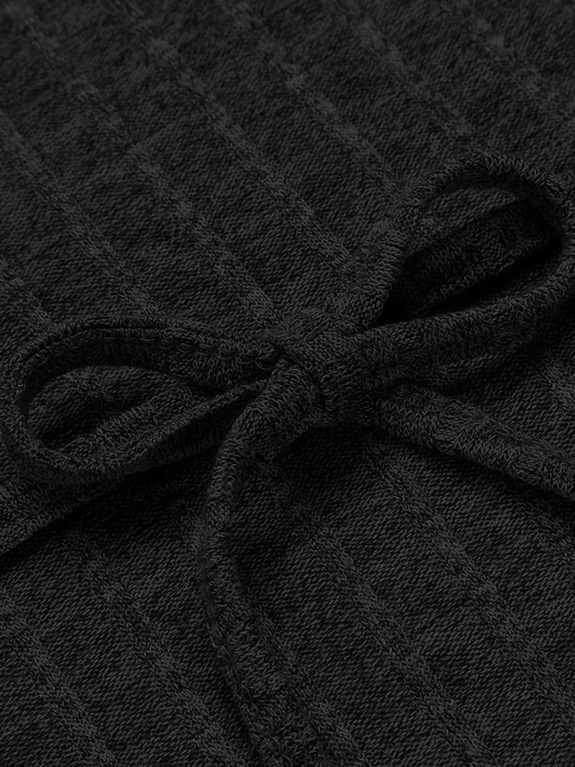 Tied Solid Lounge Nightgown with Pockets - felvior