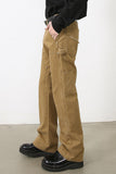 Men's Wide Straight Leg Jeans with Pockets