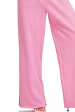 Zenana Fleece Exposed Seam Wide Leg Sweatpants