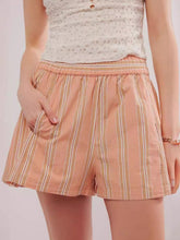 Striped Elastic Waist Shorts