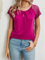 Round Neck Lace Short Sleeve Top