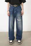 Men's Distressed Jeans with Pockets