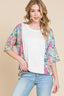 BOMBOM Floral Round Neck Half Sleeve T-Shirt