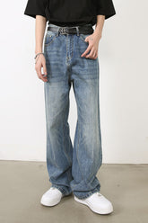 Men's Washed Jeans with Pockets