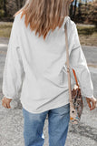Sequin Lucky Clover Round Neck Long Sleeve Sweatshirt
