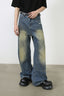 Men's Washed Wide Leg Jeans