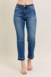 Judy Blue Full Size Hw Vintage Wash Release Hem Kick Flare Jeans Plus Size