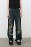 Men's Distressed Wide Leg Jeans