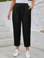 Elastic Waist High Rise Pants