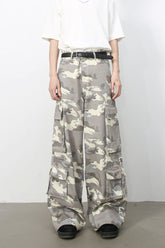Men's Camouflage Wide Leg Cargo Jeans