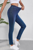High Waist Skinny Jeans with Pockets