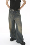 Men's Wide Leg Jeans with Pockets