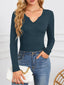 Notched Long Sleeve T-Shirt