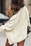 Cable-Knit Open Front Cardigan
