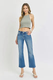RISEN Full Size Low Rise Crop Flare Jeans Plus Size