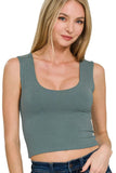 Zenana Double Layered Cropped Tank Top