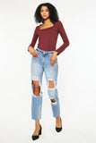 Kancan High Rise Distressed Boyfriend Jeans