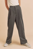 Aemi + Co High Waist Wide Leg Pants with Side Pockets