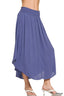 Zenana Woven Crinkle Smocked Waist Maxi Skirt W Pockets