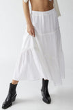 Frill Elastic Waist Skirt