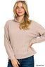 Zenana Ribbed Long Sleeve Hoodie