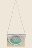 Fame Boho Beaded Eye Pattern Envelope Bag